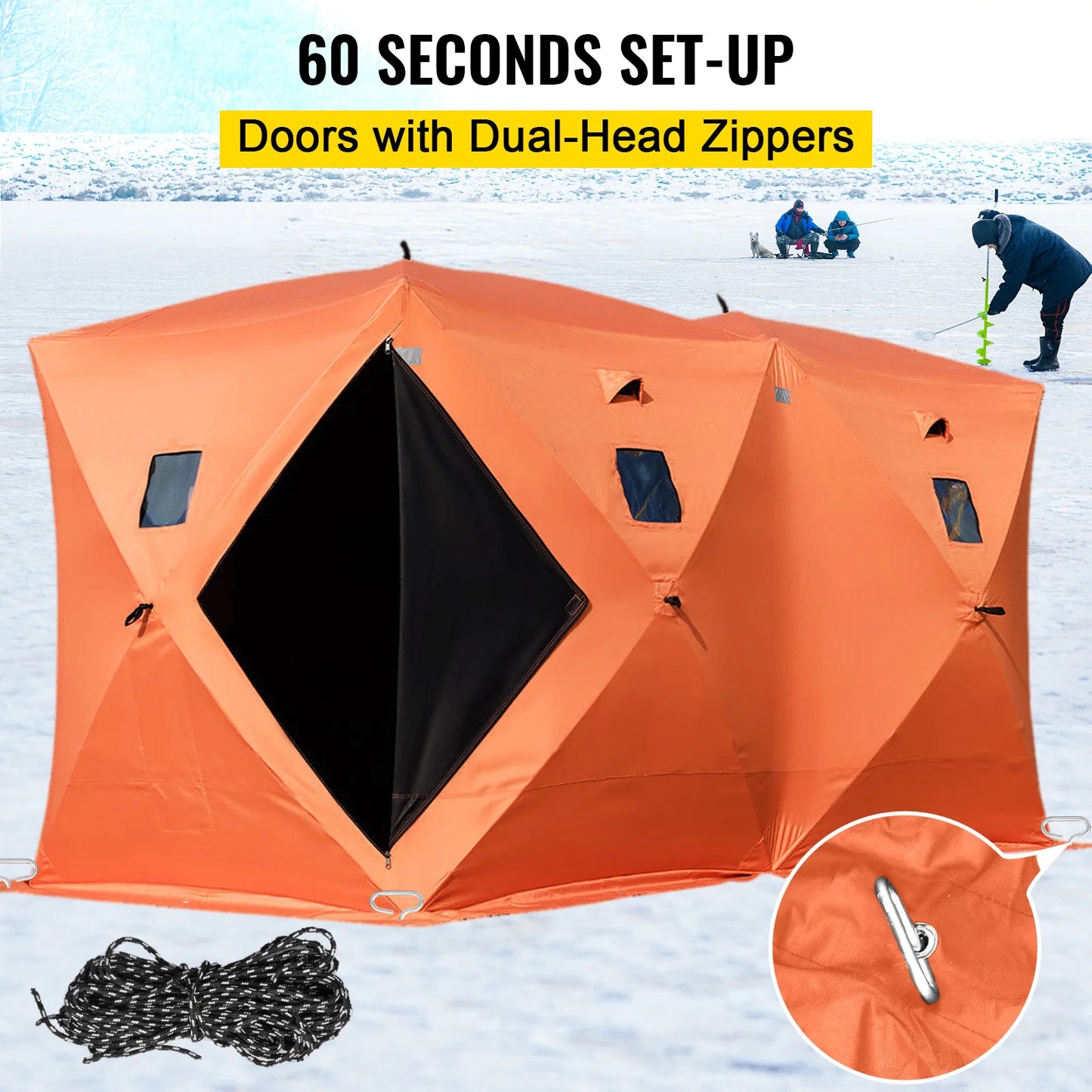 Ice Fishing Tent Warm Awning Pop-Up Oxford Fabric