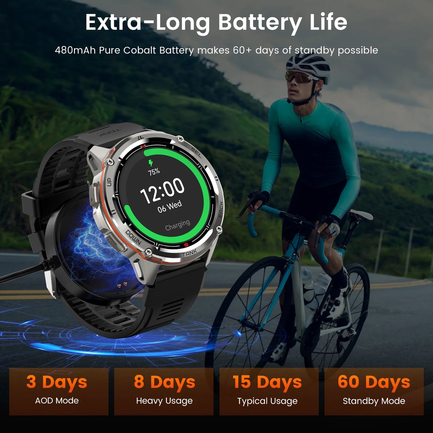 TANK T3 Ultra GPS Smart Watches Waterproof Fitness Bluetooth