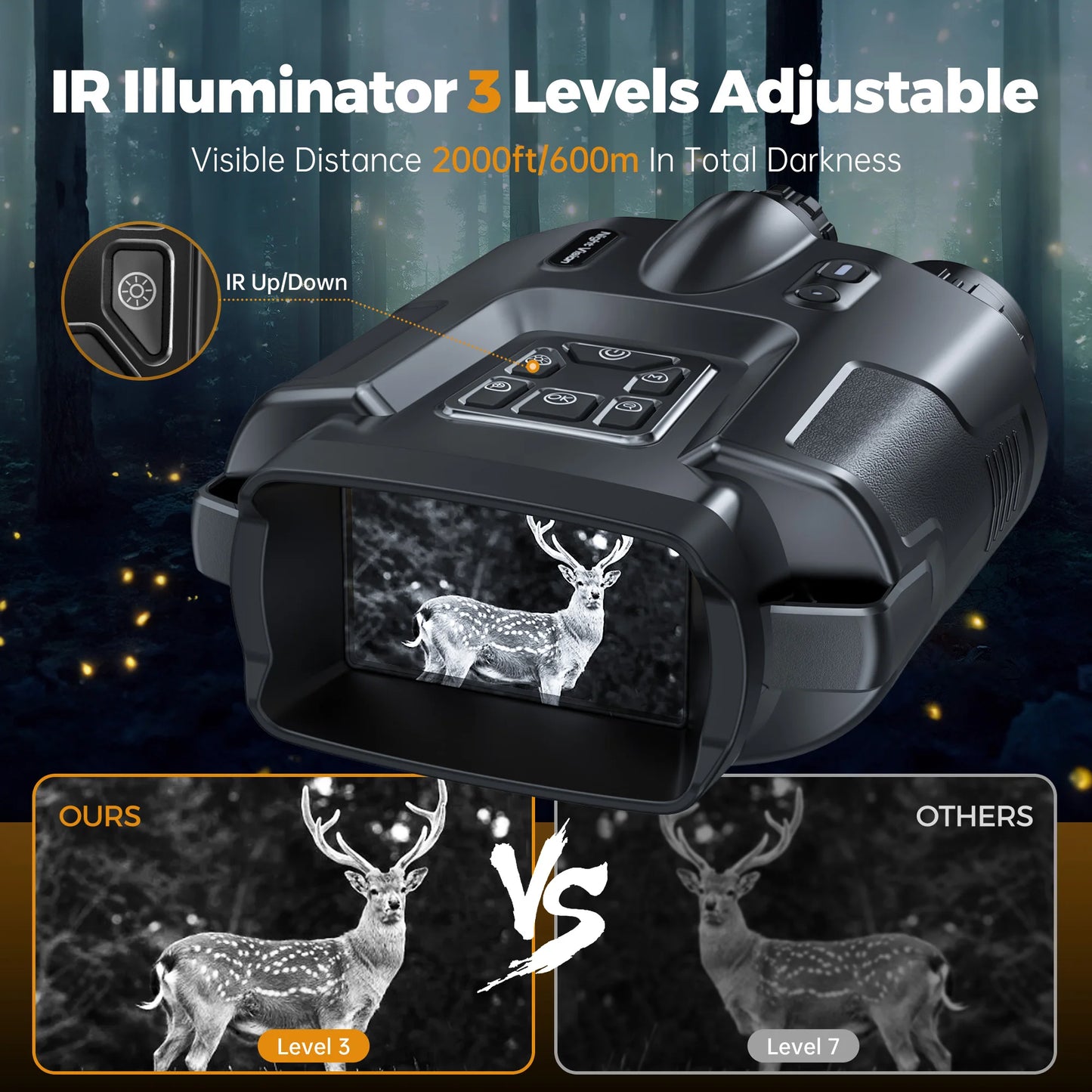 Night Vision Binoculars Infrared Rechargeable Digital Zoom