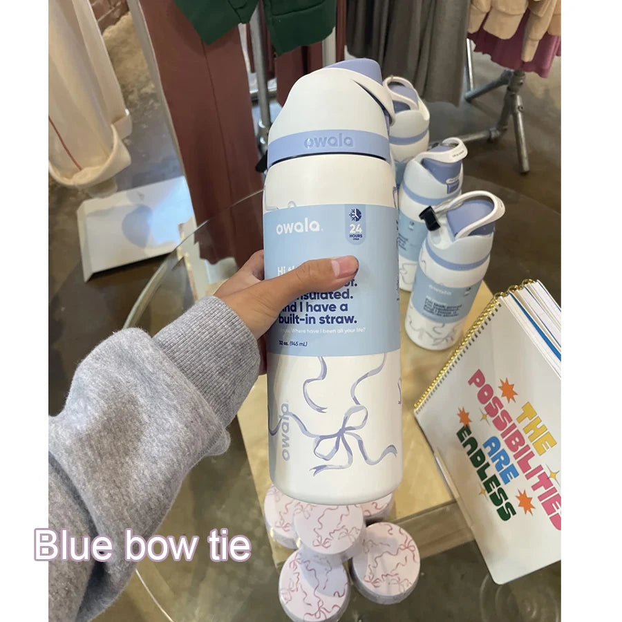 Insulated Stainless Steel Water Bottle with Straw,