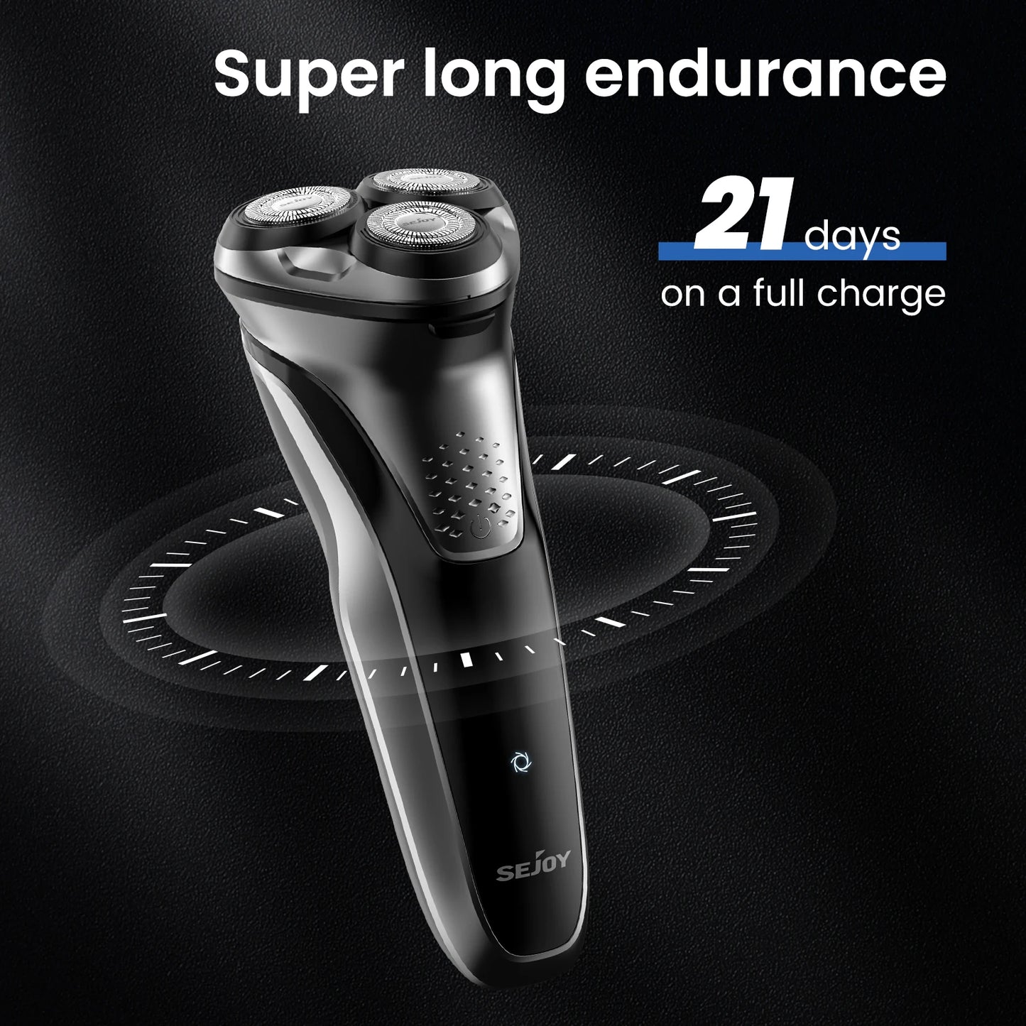 Men’s Electric Cordless Shavers Rotary Waterproof Rechargeable