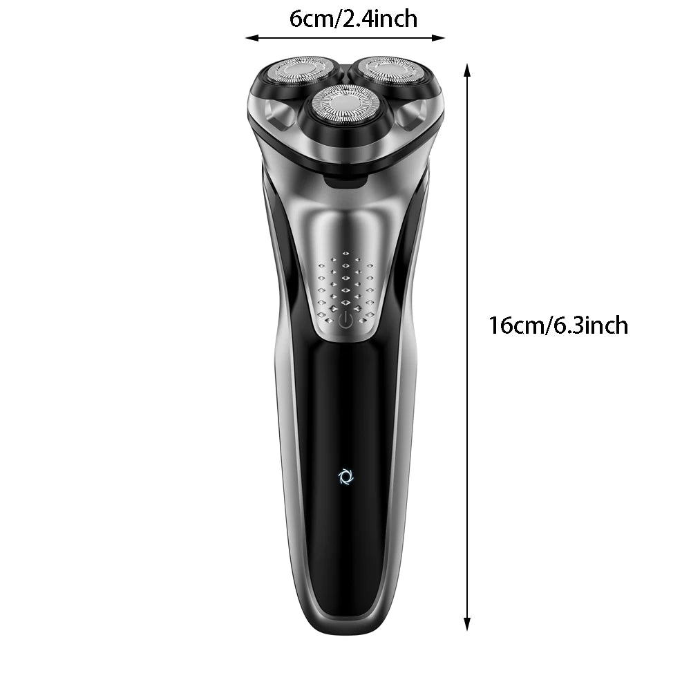 Men’s Electric Cordless Shavers Rotary Waterproof Rechargeable