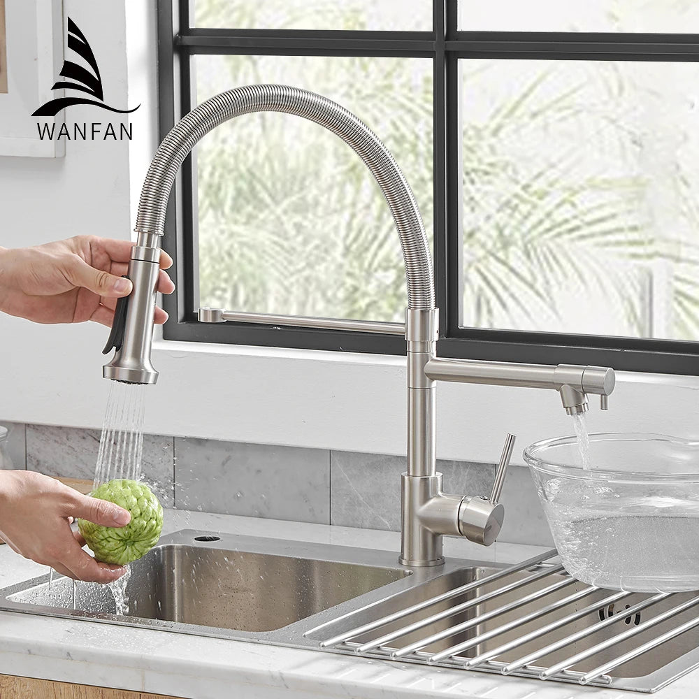 Kitchen Faucets Brush Brass Faucets for Kitchen Sink