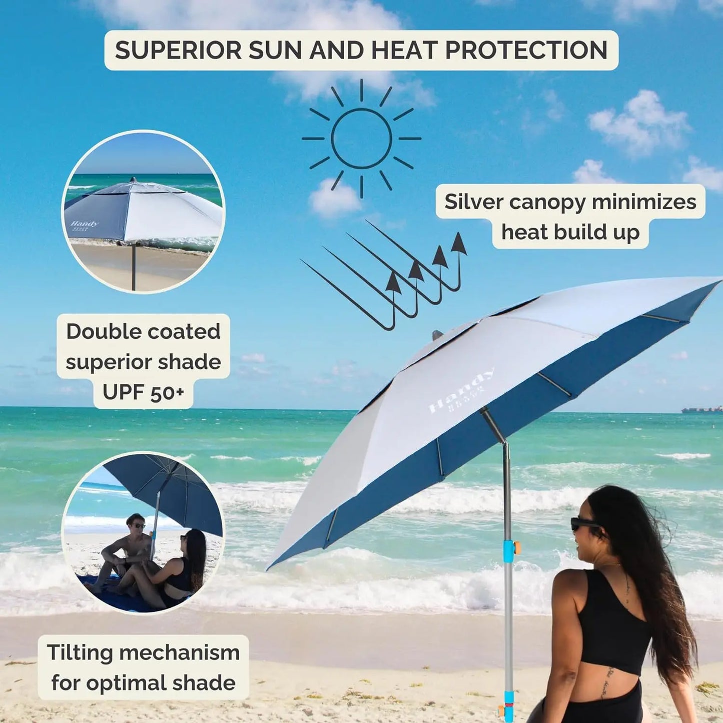 Handy Beach Umbrella & Anchor System