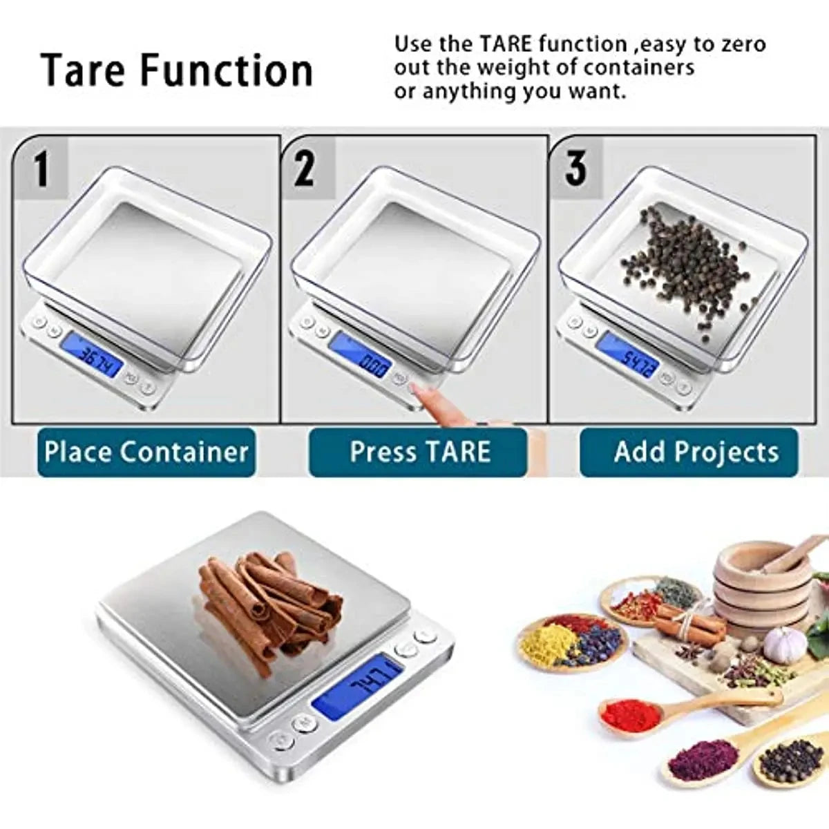 Digital Kitchen Scale Small Jewelry Food Scale