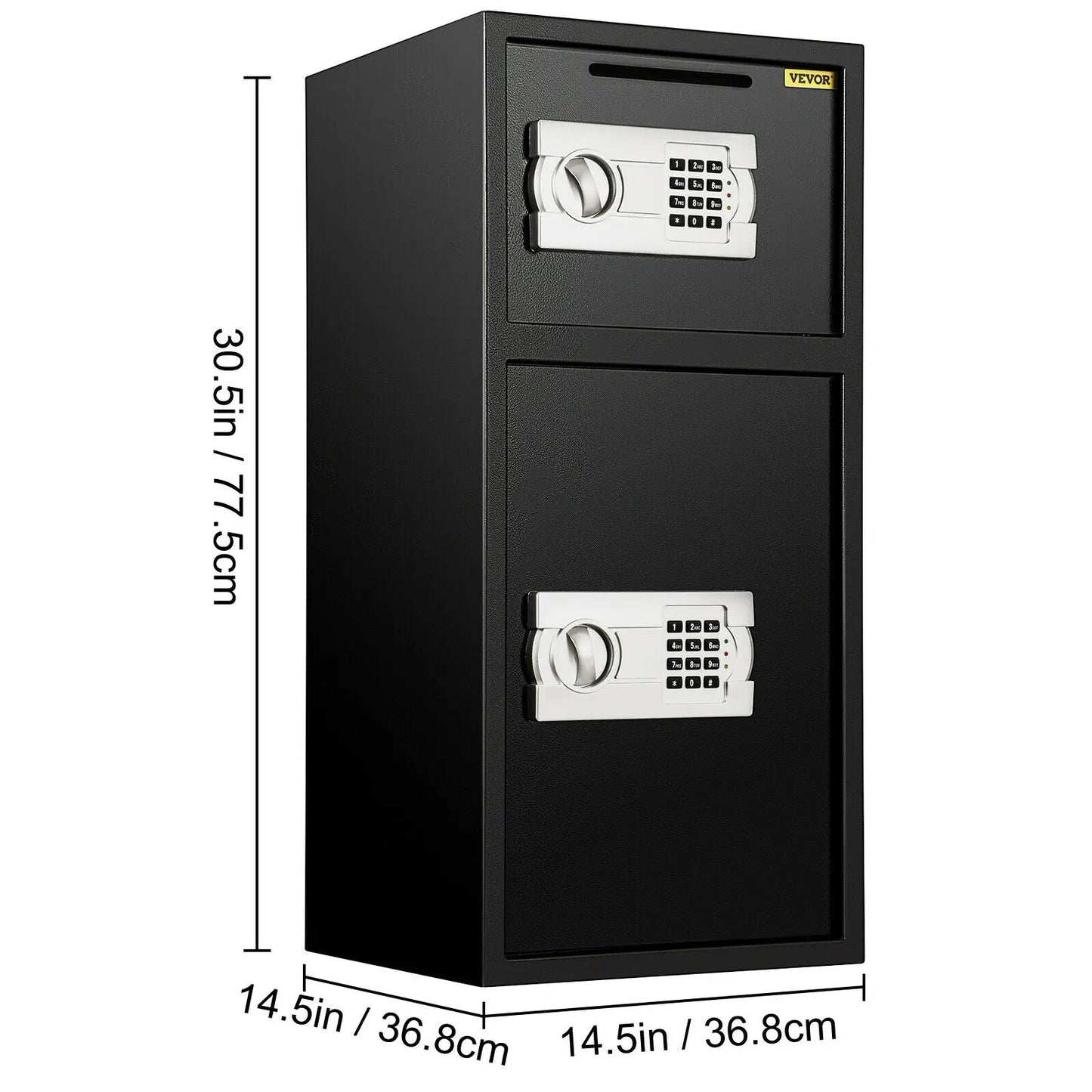 33" Double Door Electronic Safe Deposit Box & Storage Space