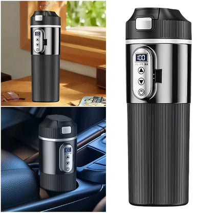Electric Kettle Stainless Steel Portable Car Heating Cup Smart Mug