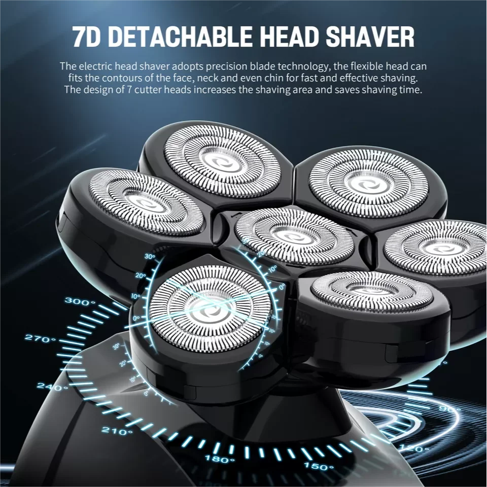 7D Head Shavers for Bald Men Electric Razor Mens Grooming Kit