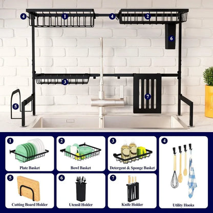 Over The Sink Dish Drying Rack