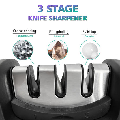 Multi-function Knife Sharpener Handheld 3 Stages