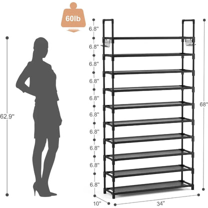 Shoe Rack Tall Large Capacity Wide Shoe Organizer