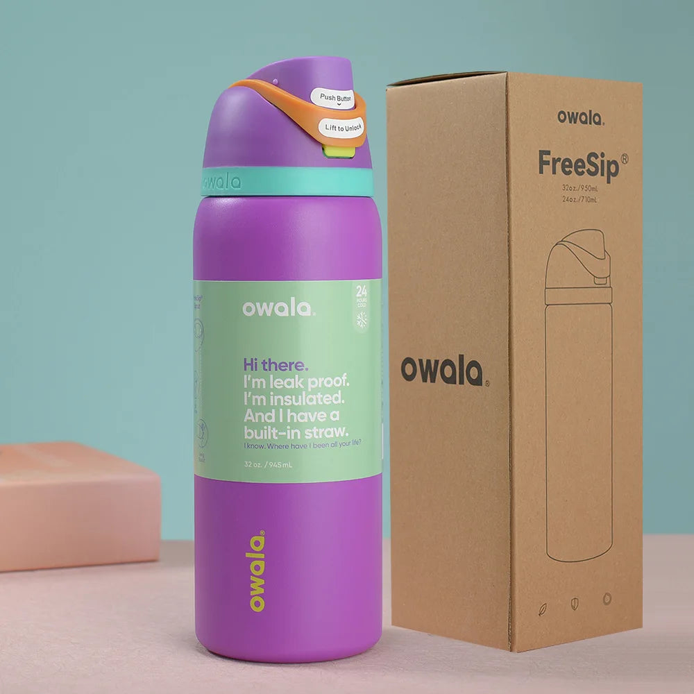 Insulated Stainless Steel Water Bottle with Straw,