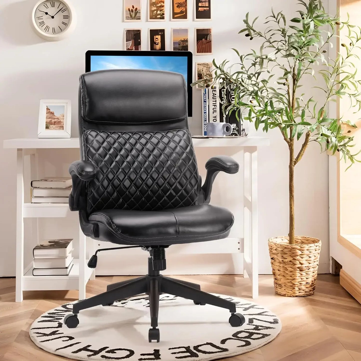 Home Office Chair Executive Leather , Adjustable