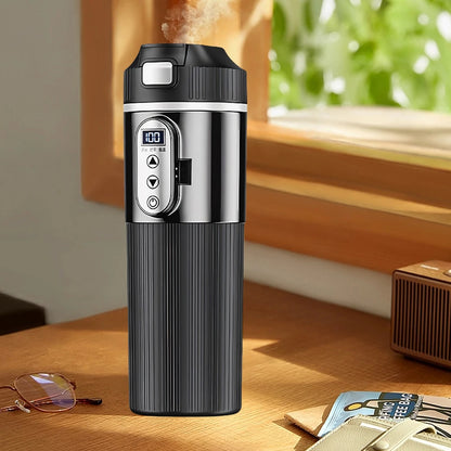 Electric Kettle Stainless Steel Portable Car Heating Cup Smart Mug