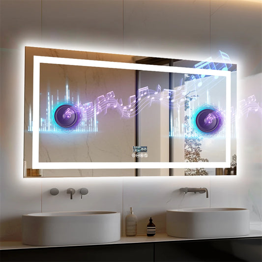 XXL Bathroom Smart LED Vanity Mirror with Bluetooth