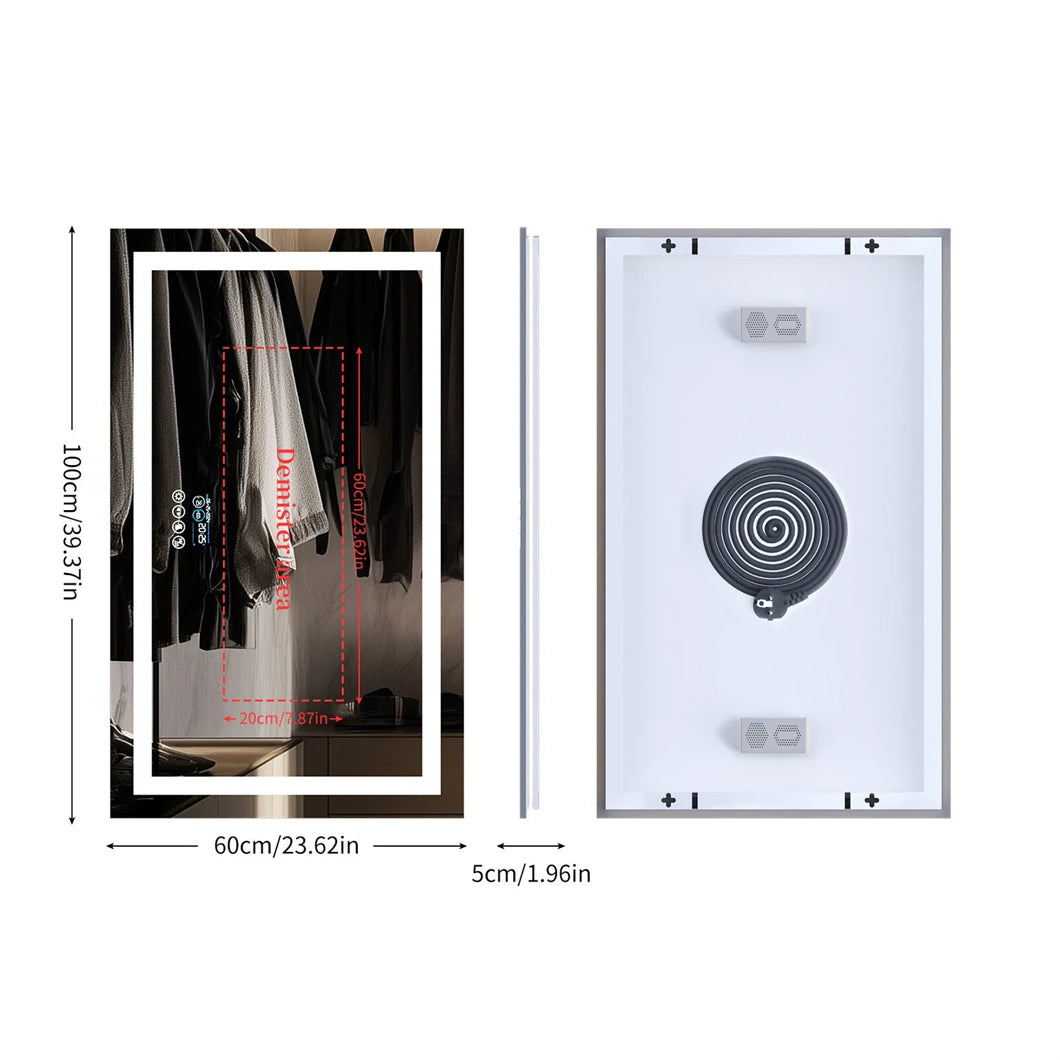 XXL Bathroom Smart LED Vanity Mirror with Bluetooth
