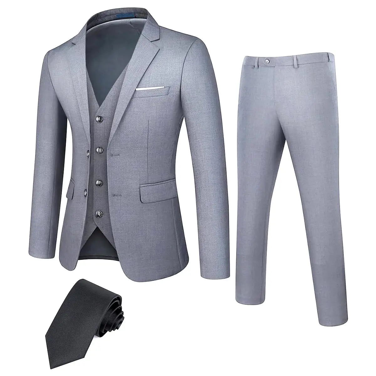 Men's Business Suit Set Groomsmen Regular Fit- Men Formal Stylish