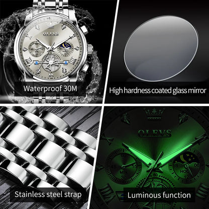 Men's Watches  Multifunctional Chronograph Original Quartz