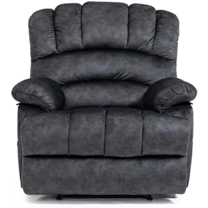 Large, Soft, Extra Wide Overstuffed Arm and Back, Single Sofa Chair for Living Room Bedroom,Gray, Manual Recliner