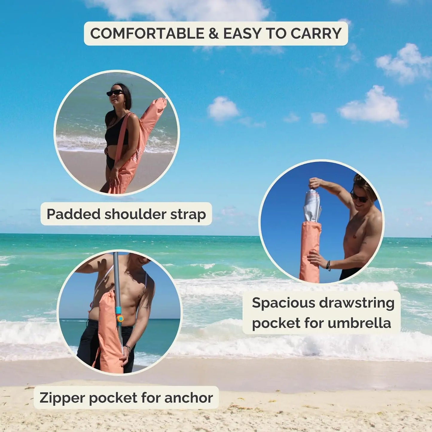 Handy Beach Umbrella & Anchor System