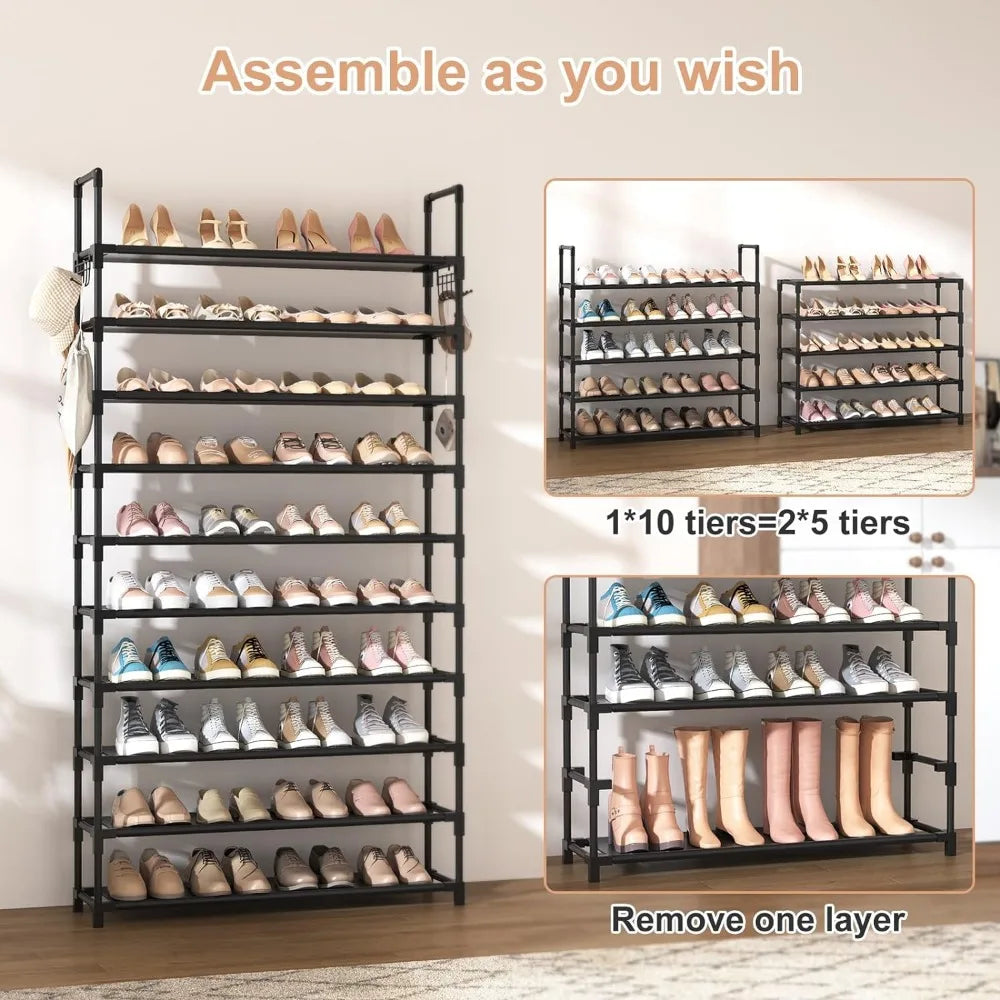 Shoe Rack Tall Large Capacity Wide Shoe Organizer