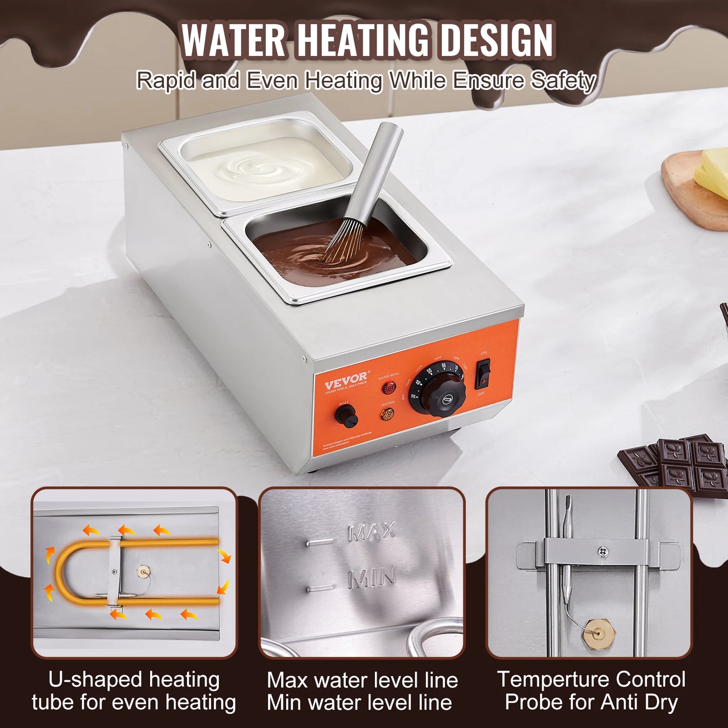 Tanks Electric Chocolate Tempering Machine