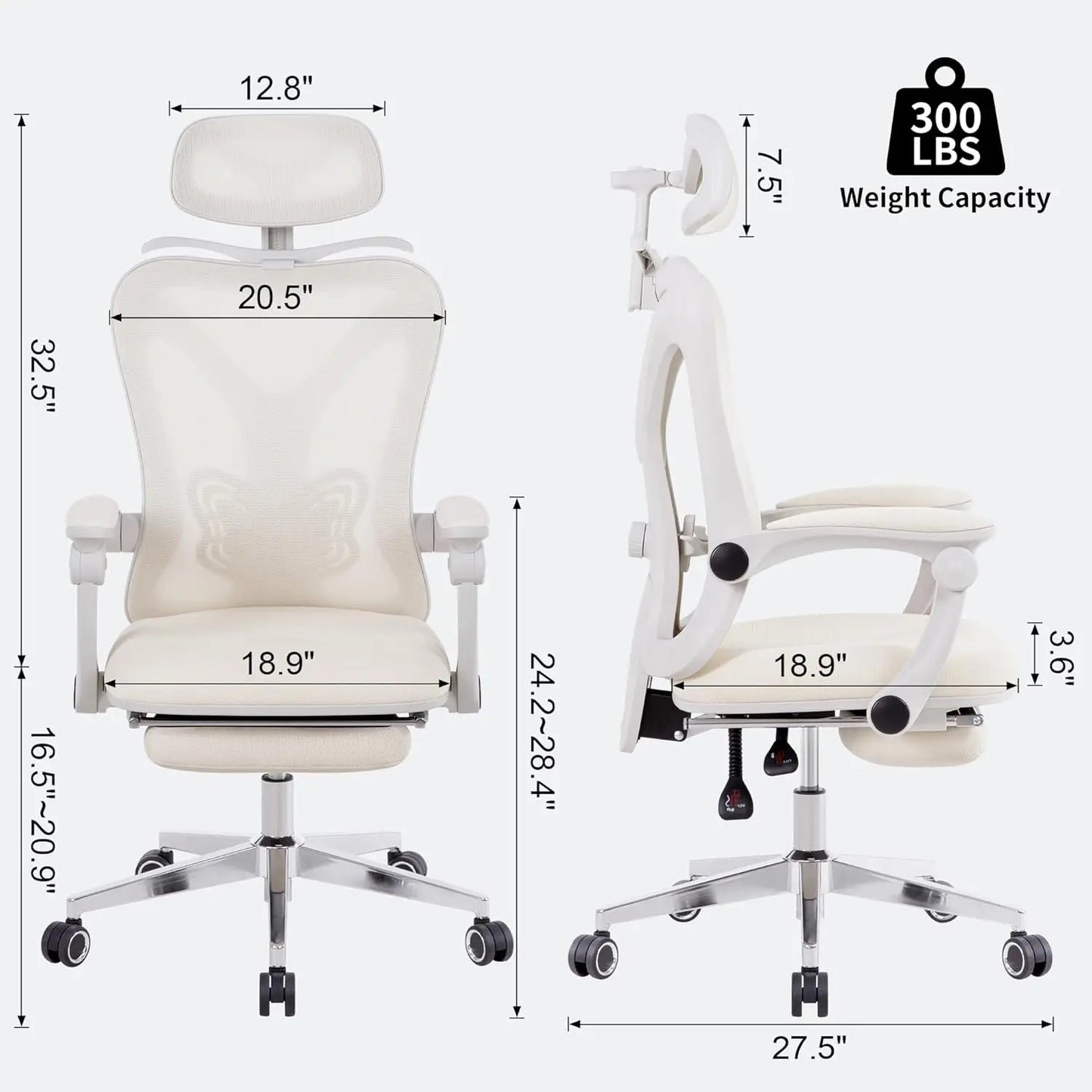 Ergonomic Office / Gamin Chair with Footrest