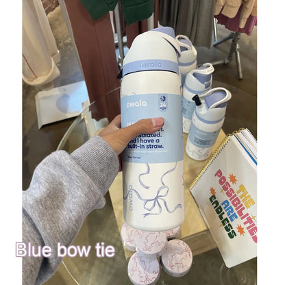 Insulated Stainless Steel Water Bottle with Straw,