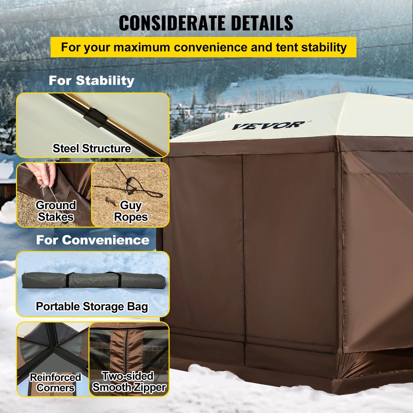 Gazebo Screen Pop-up Portable Outdoor Canopy