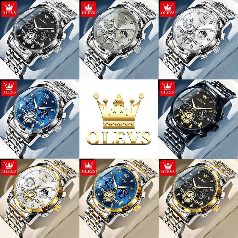 Men's Watches  Multifunctional Chronograph Original Quartz