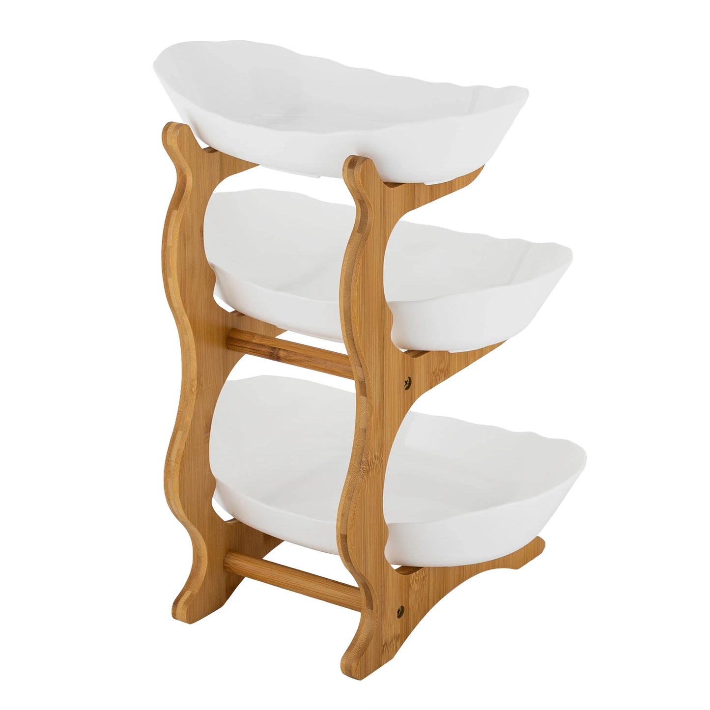 Serving Bowls with Stand, Snack Dessert Cake Tray Plate Rack
