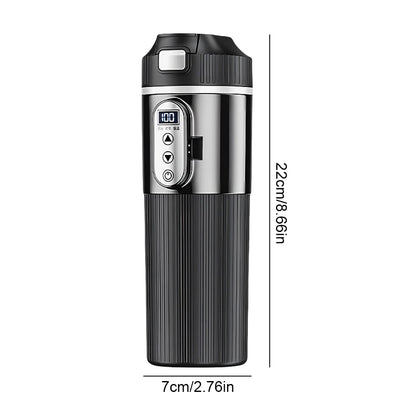 Electric Kettle Stainless Steel Portable Car Heating Cup Smart Mug