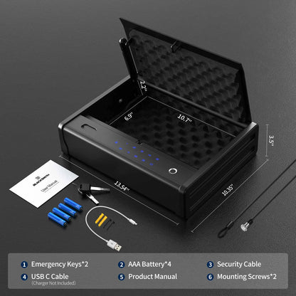 Blacksmith Gun Safe Storage Safe Desktop Hidden Drawer