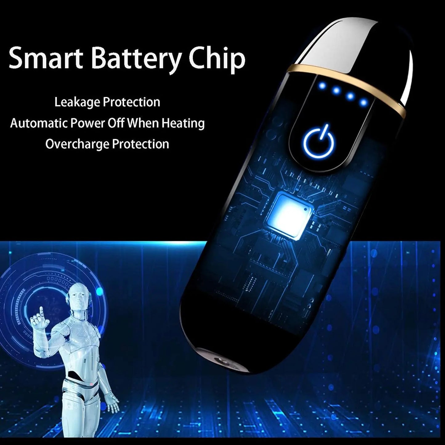 Smart Electronic Lighter USB Rechargeable Cycle