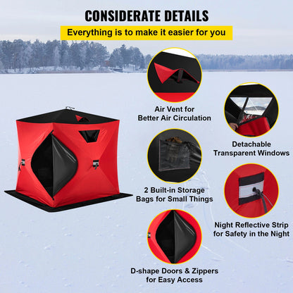 Ice Fishing Tent Warm Winter Large Space Thick Outdoor Tent