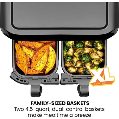 Maximize The Healthiest Meals With Double Basket Capacity Air Fryer