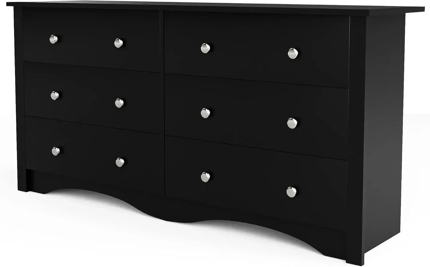 Drawer Double Dresser for Bedroom, Industrial Wood Dresser