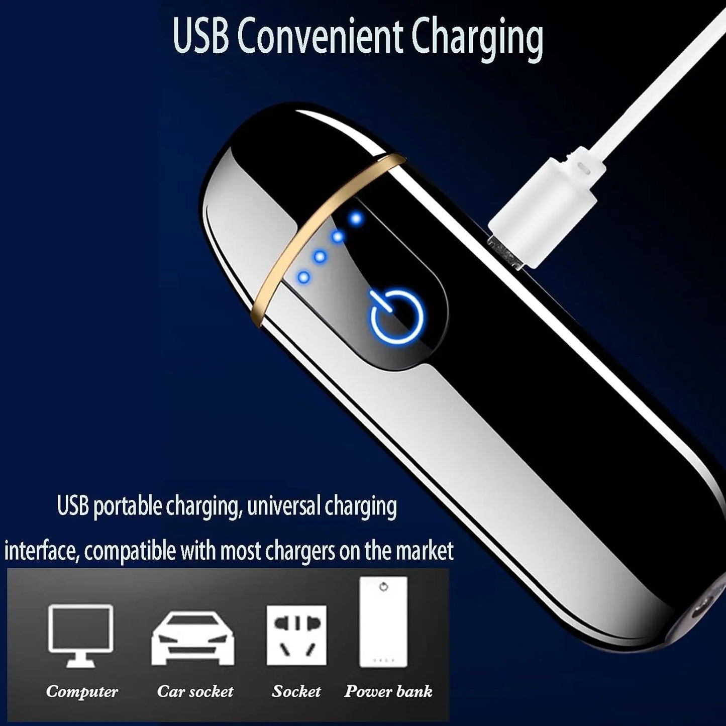Smart Electronic Lighter USB Rechargeable Cycle