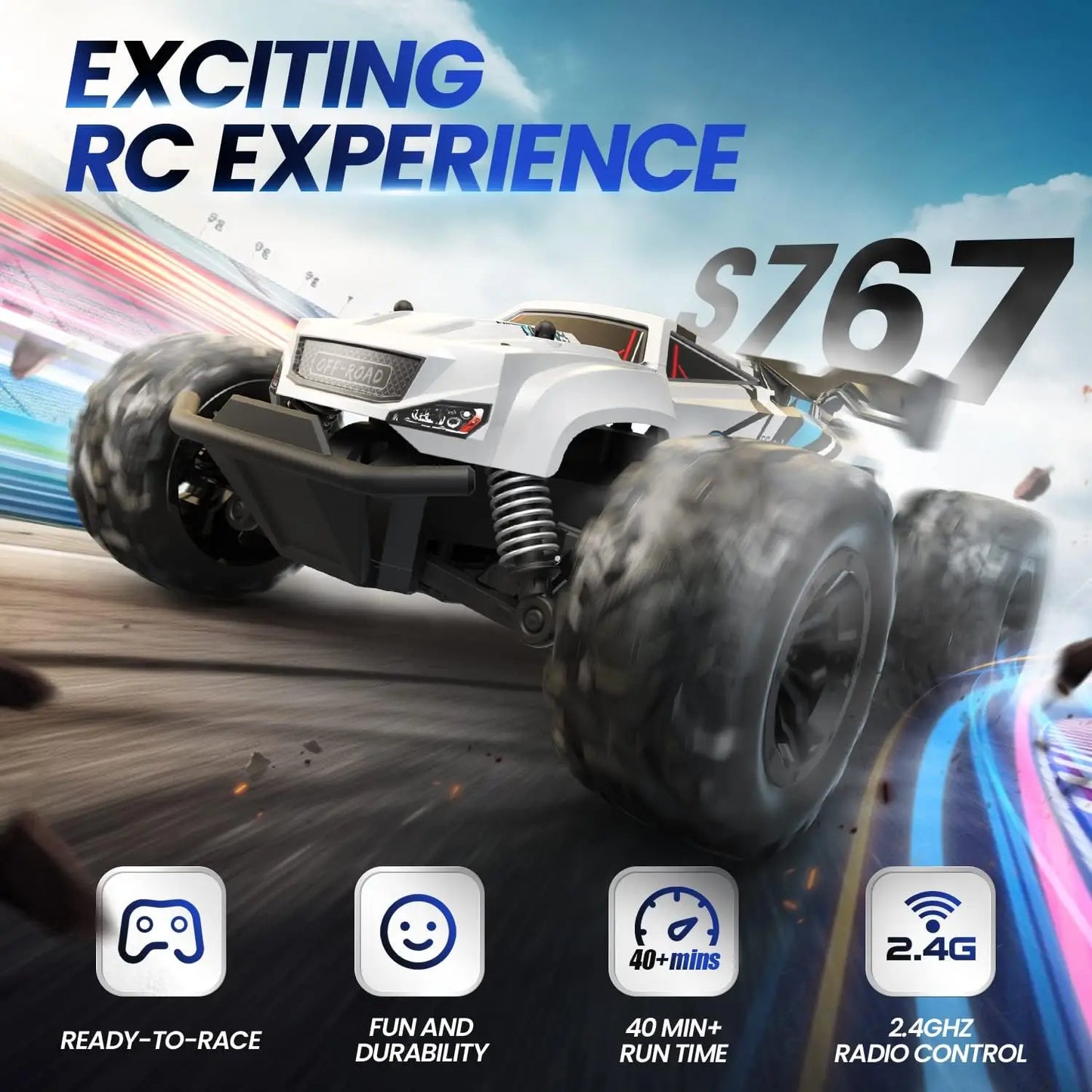 All-Terrain RC Truck Batteries, Play, Off-Road, Xmas Gift.