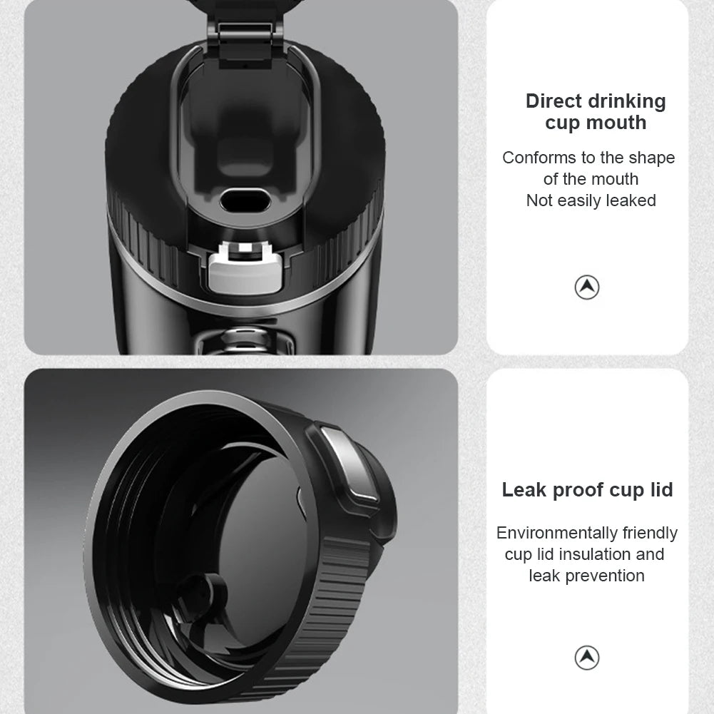 Electric Kettle Stainless Steel Portable Car Heating Cup Smart Mug