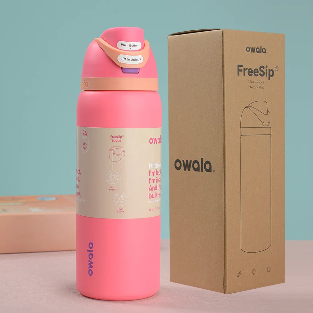 Insulated Stainless Steel Water Bottle with Straw,