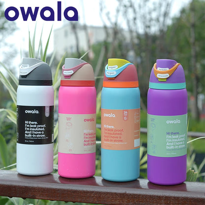 Insulated Stainless Steel Water Bottle with Straw,