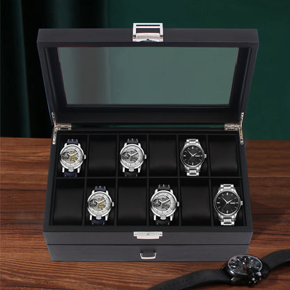 24 Slots Men Watch Storage Box Large Jewelry