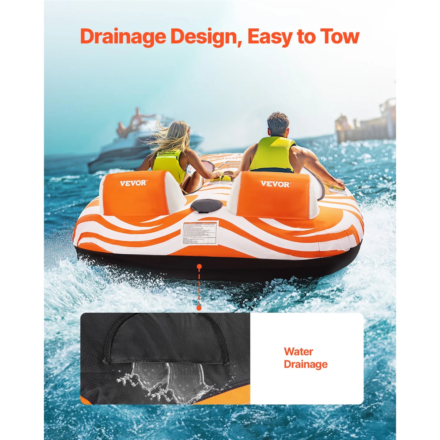Towable Tubes for Boating 2Person Inflatable Boat