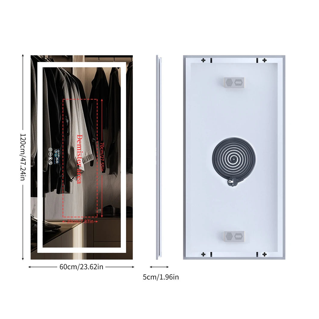 XXL Bathroom Smart LED Vanity Mirror with Bluetooth