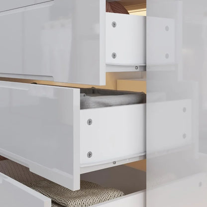 Wardrobe  Armoire Bedroom Island with LED Light,