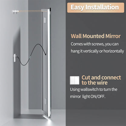 XXL Bathroom Smart LED Vanity Mirror with Bluetooth
