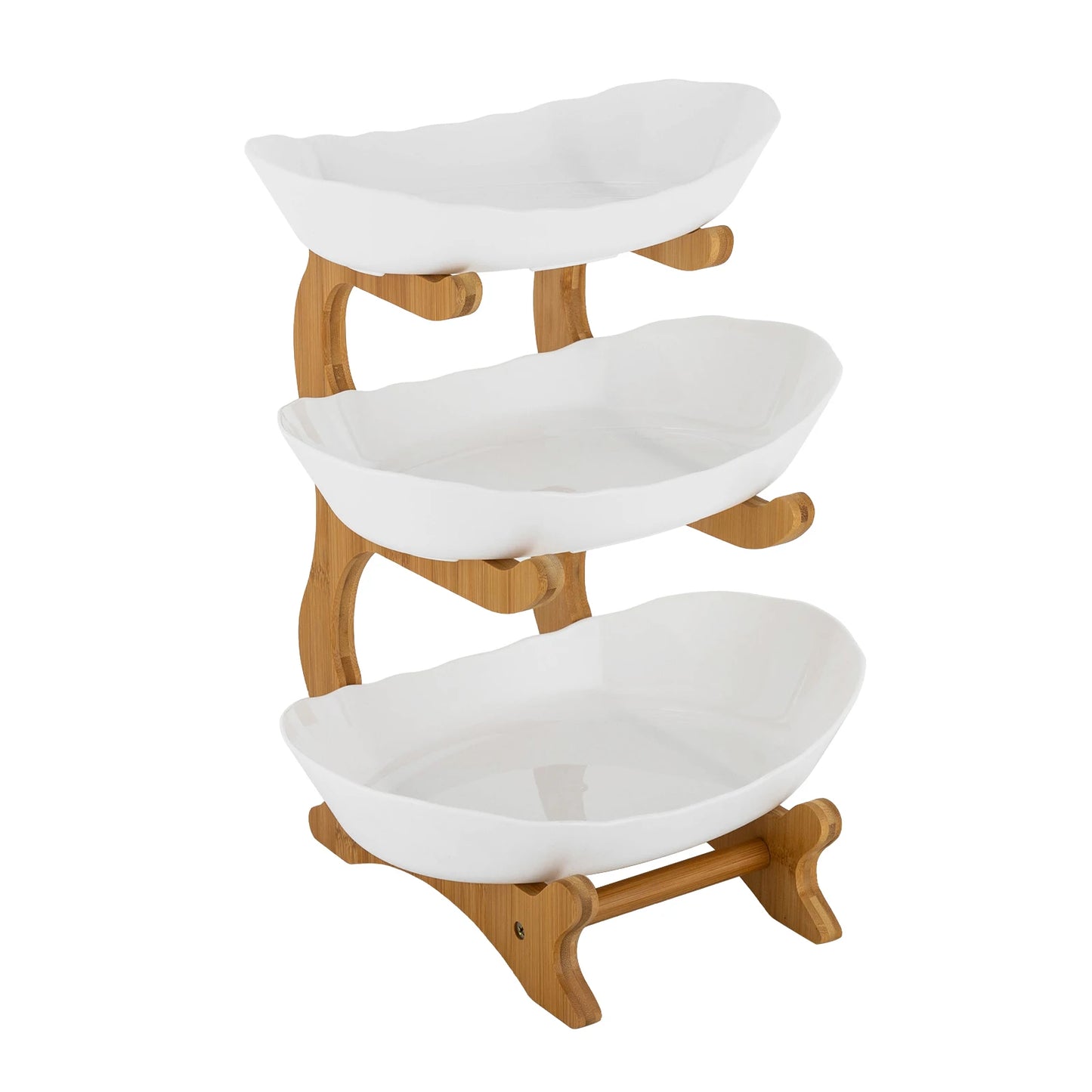 Serving Bowls with Stand, Snack Dessert Cake Tray Plate Rack