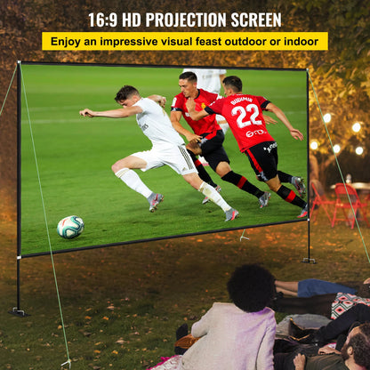 Projector Screen & Stand Wide Angle with Storage Bag Home Cinema