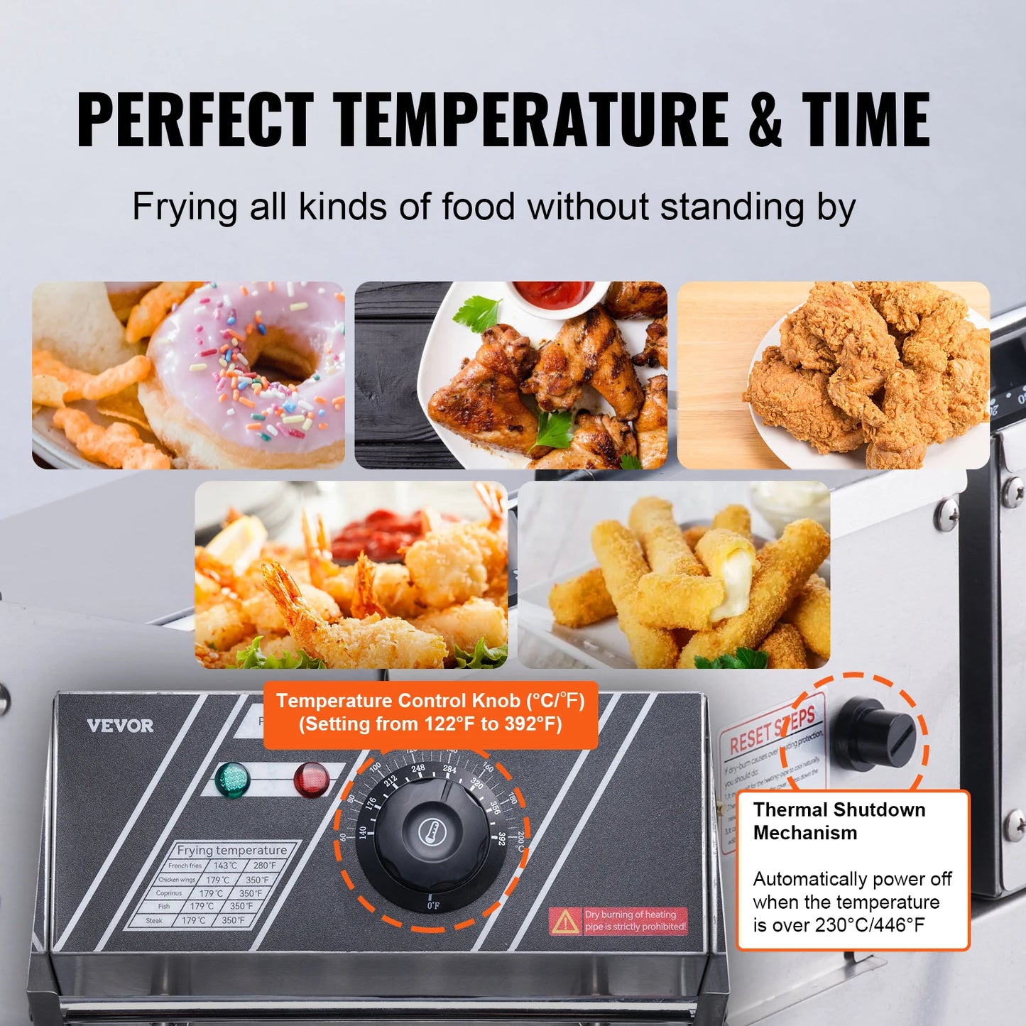 Commercial Electric Deep Fryer, Electric Countertop Fryer